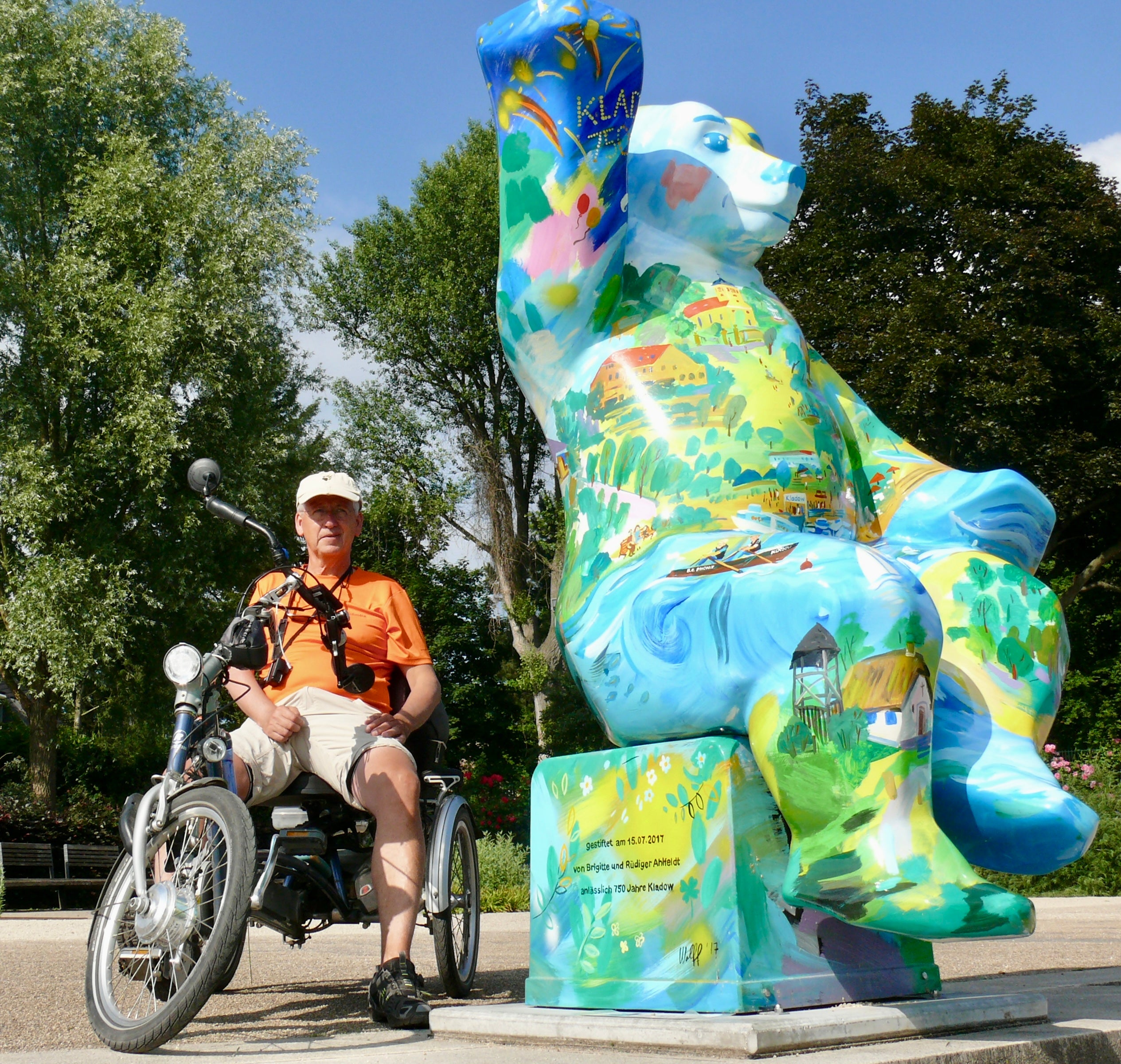 Liegerad mit I LOCK IT auf Berliner Radtour